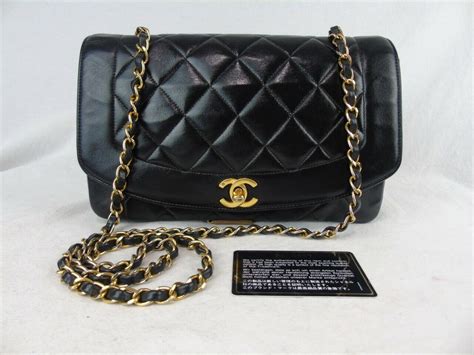 chanel diana black shoulder bag.